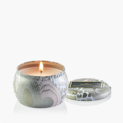 Tahitian Coconut Vanilla Mini tin Candle 25 Timer