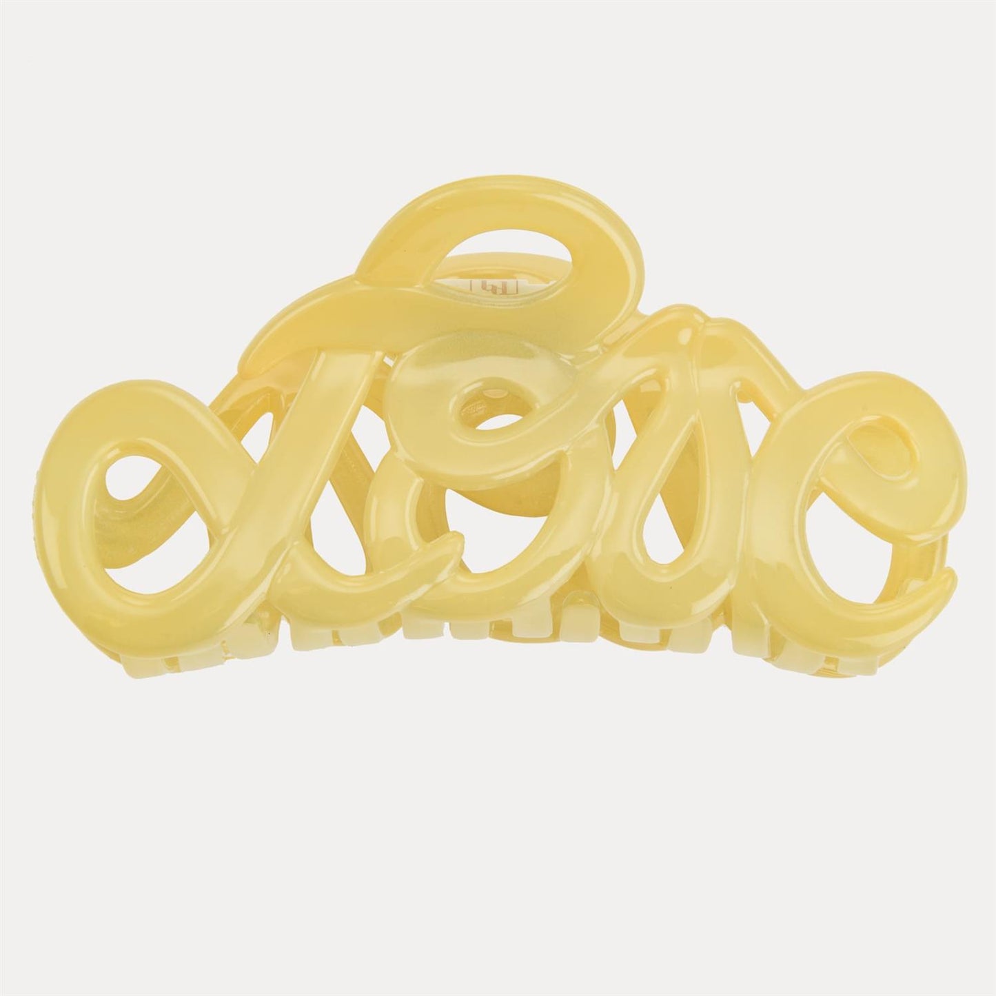 Hair Clip Love Claw Yellow 8 cm