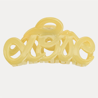 Hair Clip Love Claw Yellow 8 cm