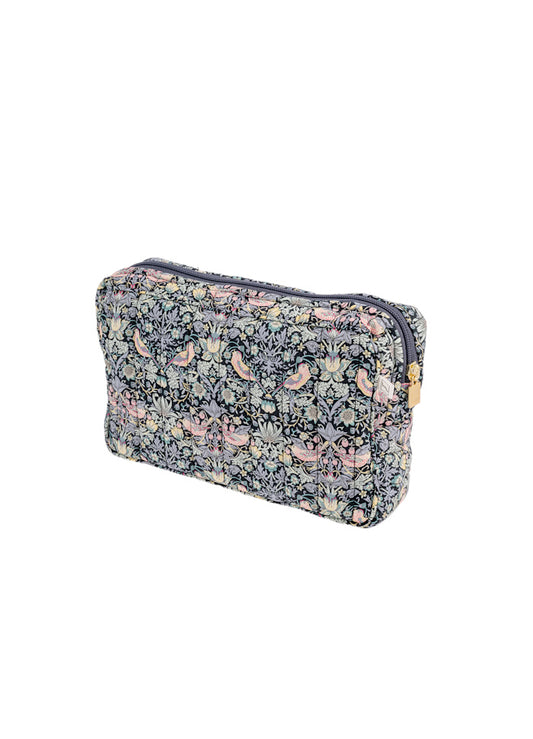 Toiletry Bag Small Liberty Strawberry Thief Black