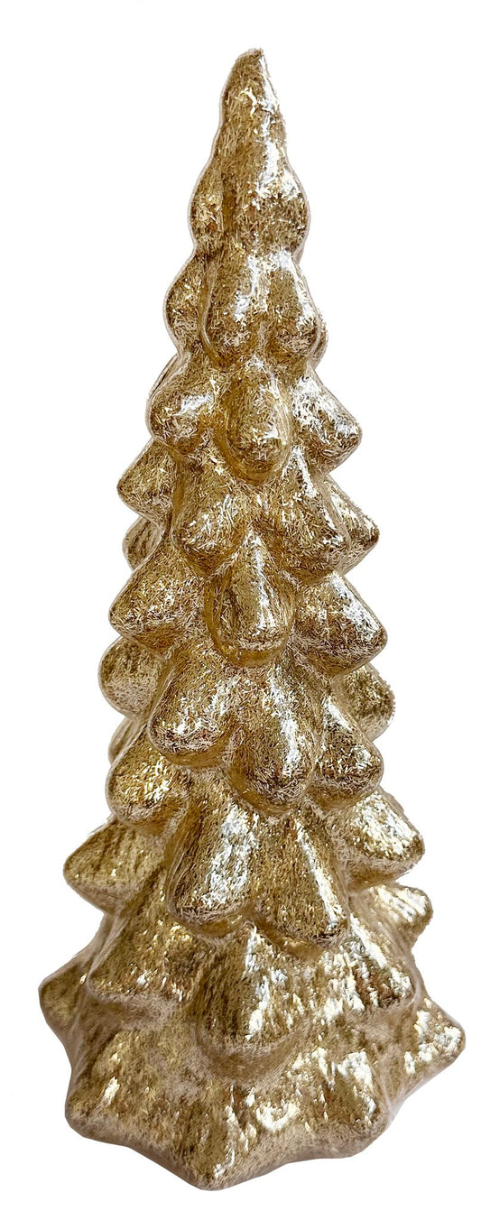 Christmas tree gold w/glitter 25 cm
