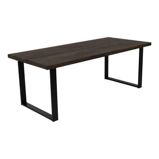 Dining Table Aspen 100x240 cm Smoked Oiled Solid Oak
