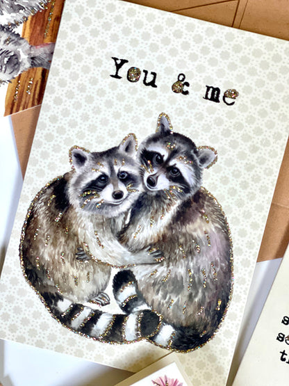 Glitterkort You and me