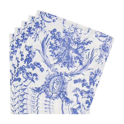 Serviett lunch romantic toile blue