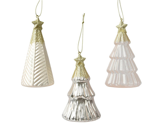 Juletrepynt Juletre m/stjerne 12 cm