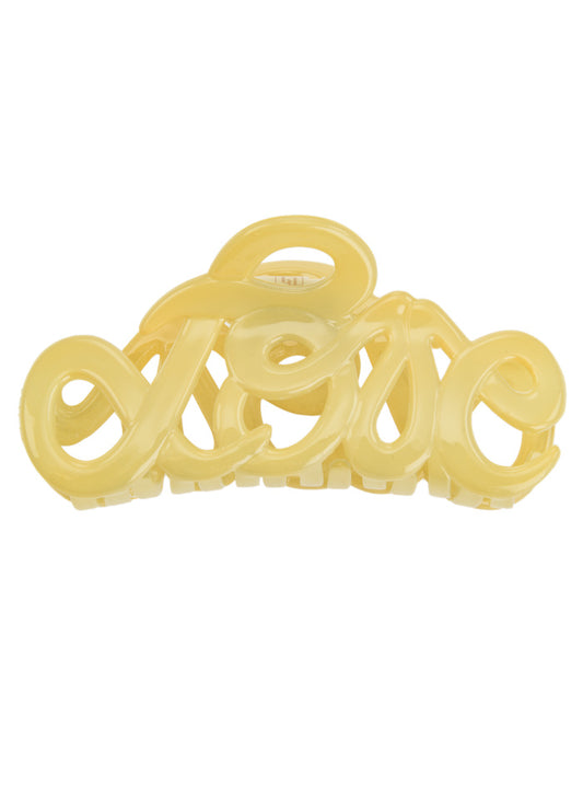 Hair Clip Love Claw Yellow 8 cm