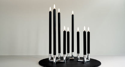 LED Mini taper candle white 1.3x25 cm Pk/2