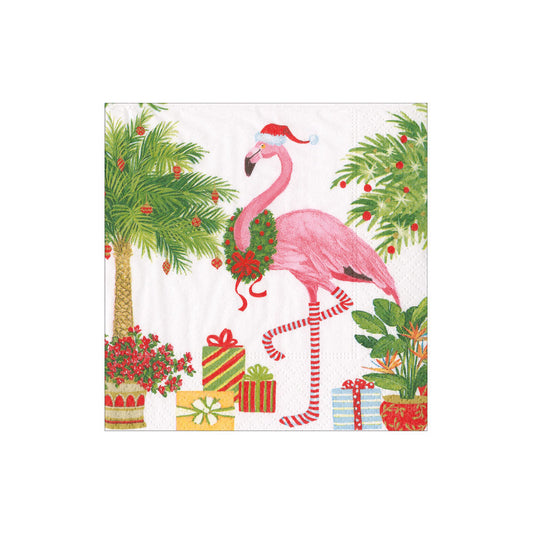Serviett kaffe Christmas Flamingos