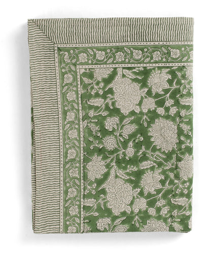 Tablecloth Indian Rose Green 150x350 cm