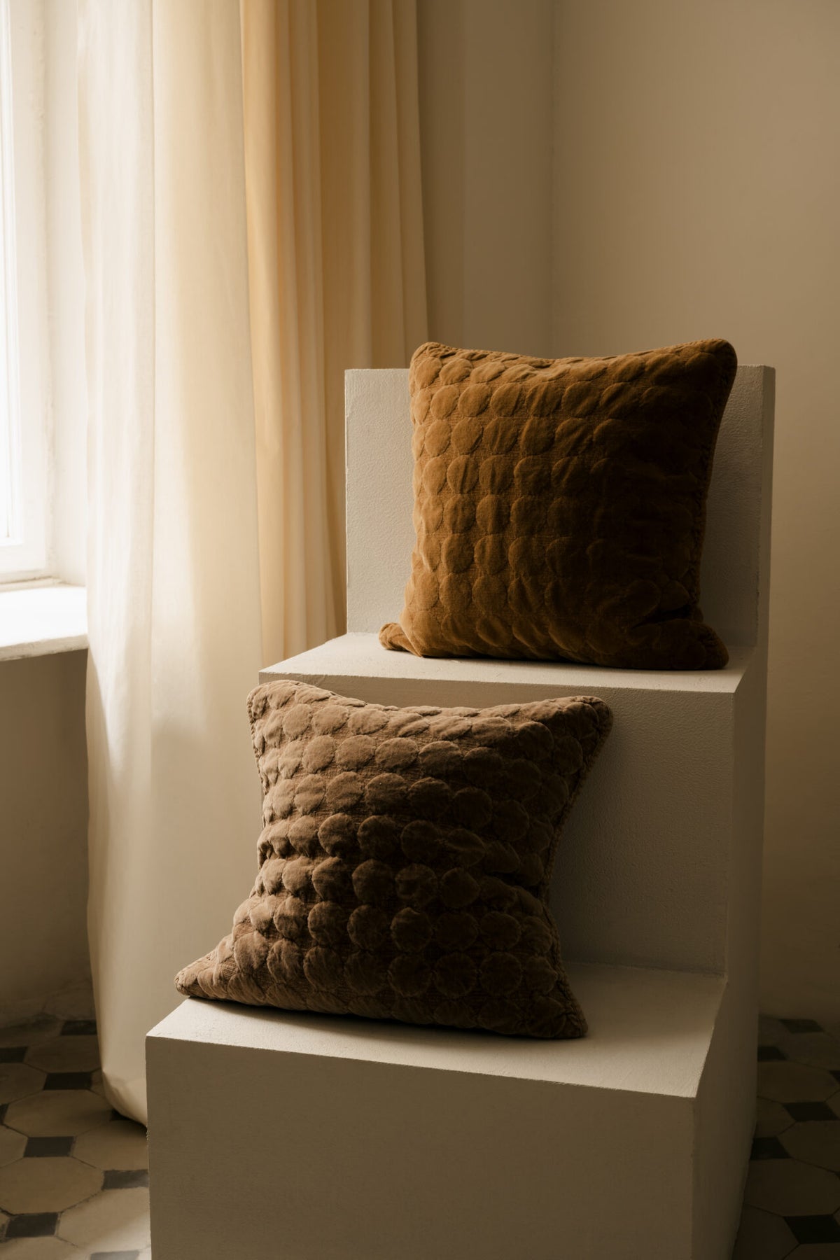 Putetrekk Mori beige 50x50 cm