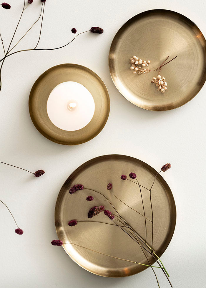 Decorative tray golden 40 cm
