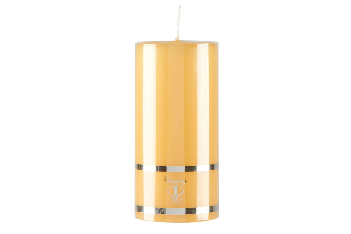 Pillar candle ocher 7x10 cm