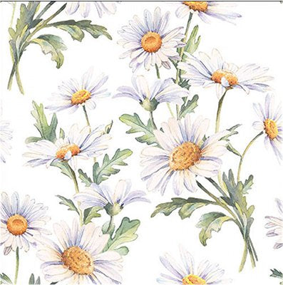 Serviett lunch Beautiful daisies white