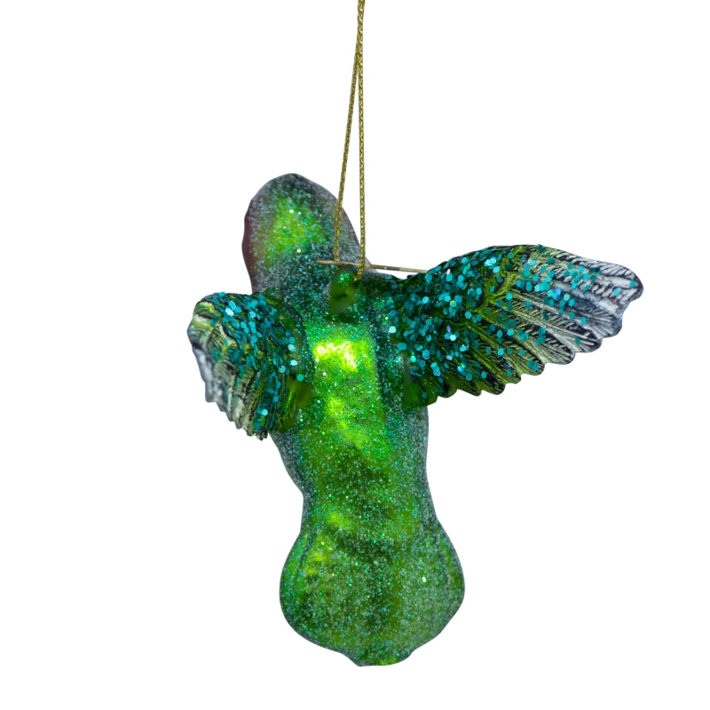Juletrepynt Kolibri grønn 8,5 cm