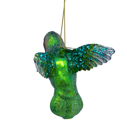 Juletrepynt Kolibri grønn 8,5 cm