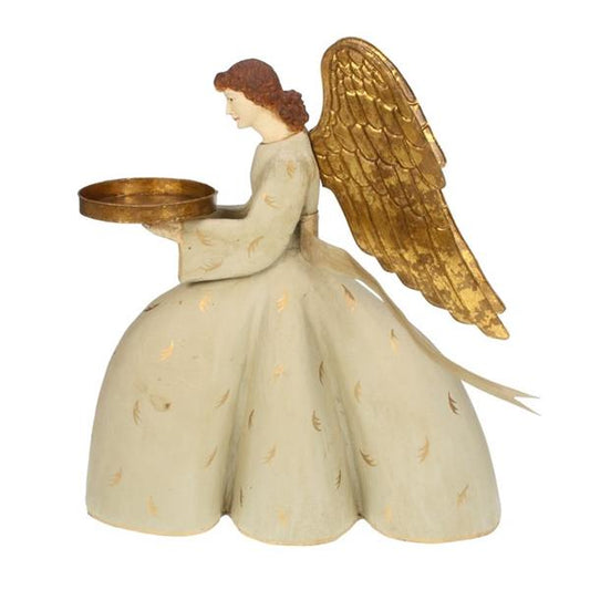 Candlestick angel kneeling 33 cm