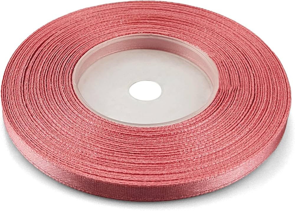 Satengbånd støvet rosa 10 mm
