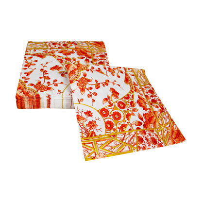 Serviett lunch gilded porcelain coral