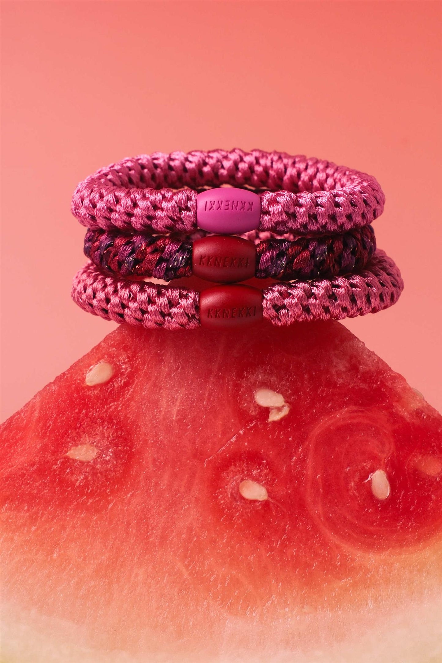 Kknekki hårstrikk Pink 1