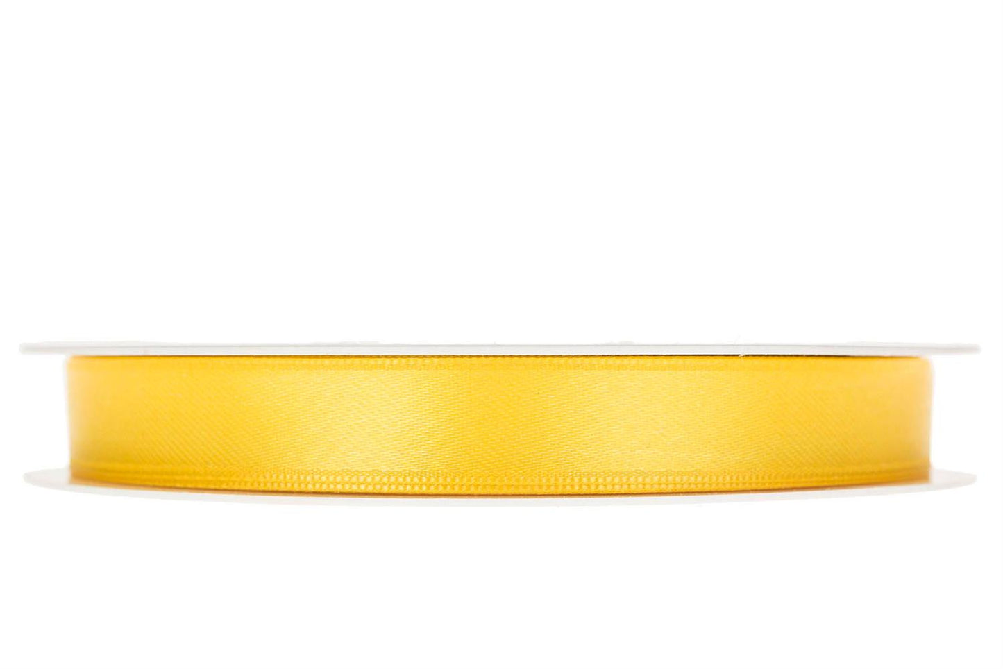 Satin decorative ribbon yellow 15 mm