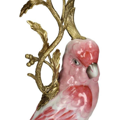 Cockatoo candlestick pink 42 cm