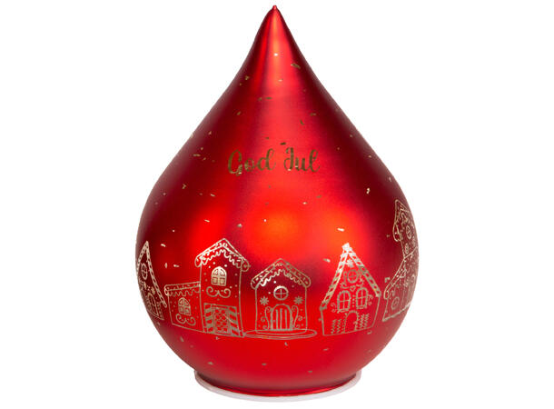 LED Lantern Gingerbread Village Red 16 cm