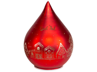 LED Lantern Gingerbread Village Red 16 cm