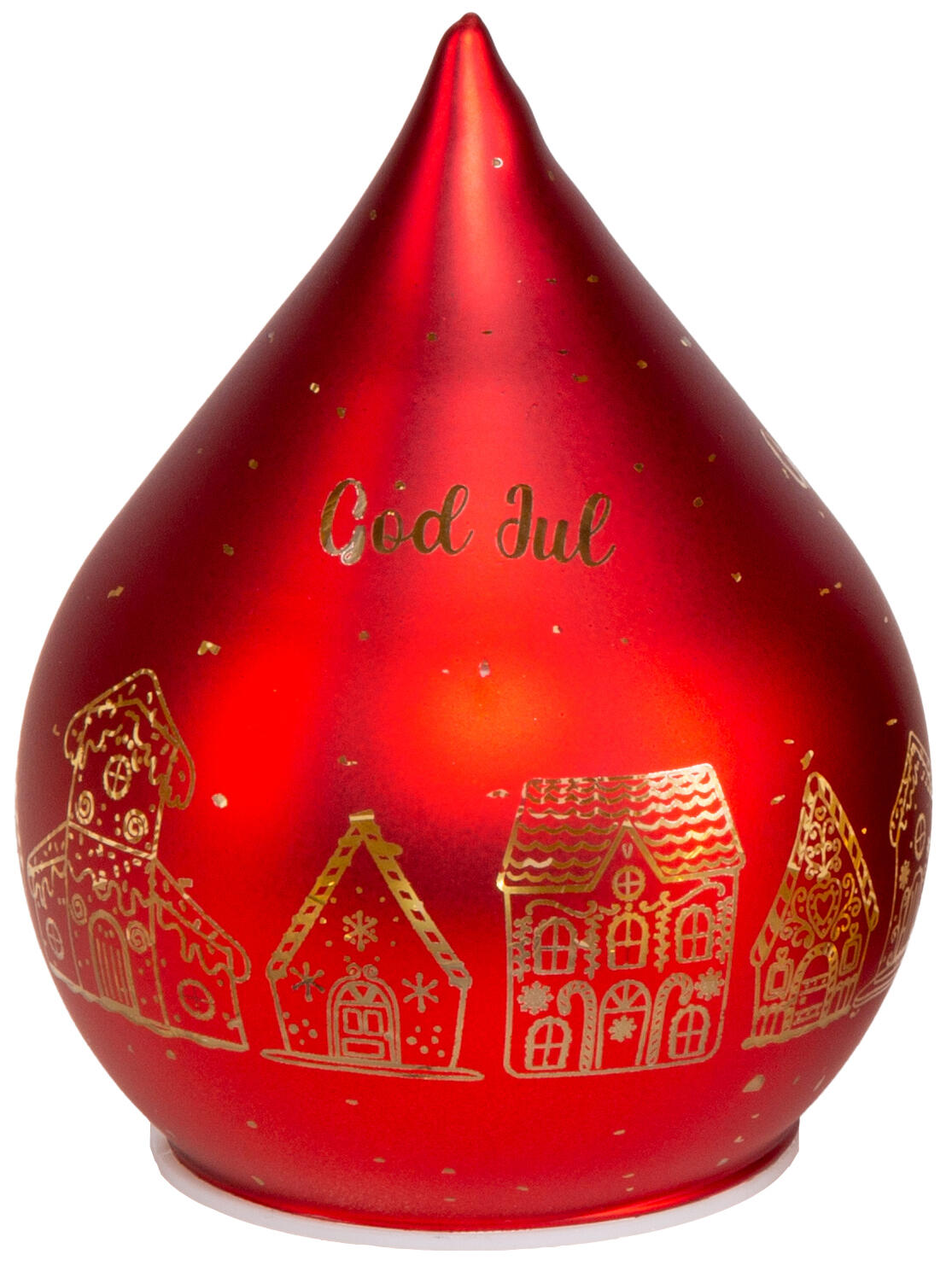 LED Lantern Gingerbread Village Red 12 cm