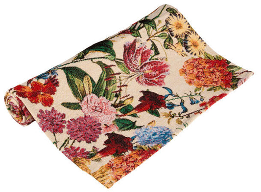 Runner Jacquard floral 33x100 cm