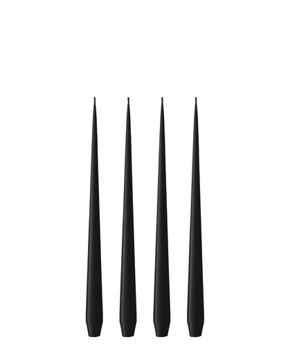 95 Velvet Black matt kronelys 32 cm