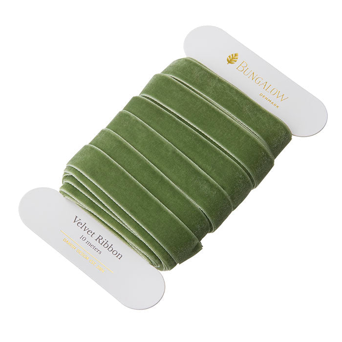 Velvet ribbon Moss 16 mm