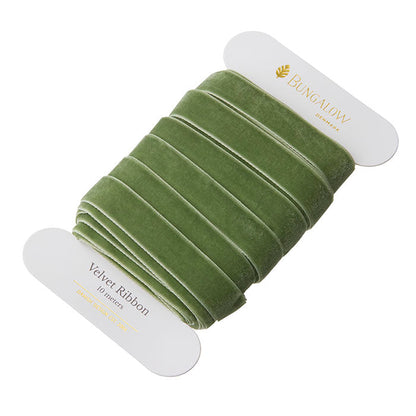 Velvet ribbon Moss 16 mm