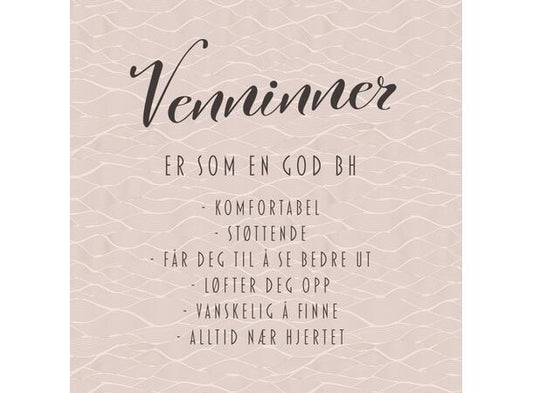 Serviett lunch venninner er som en god bh