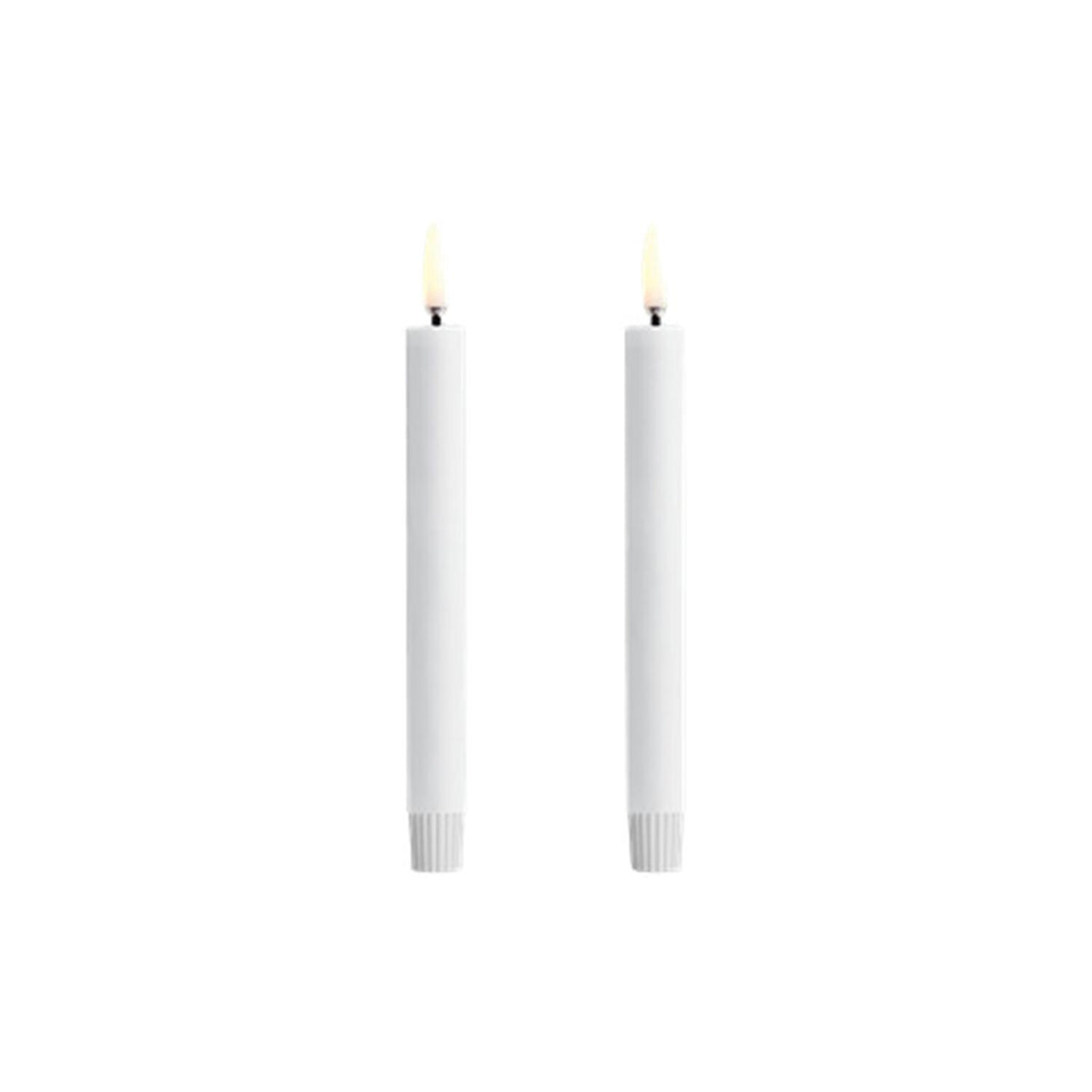 LED taper candles Nordic White 1.3x13.8 cm P/2