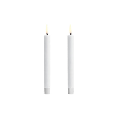 LED taper candles Nordic White 1.3x13.8 cm P/2