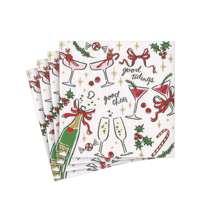 Napkin Coffee Let's Be Merry