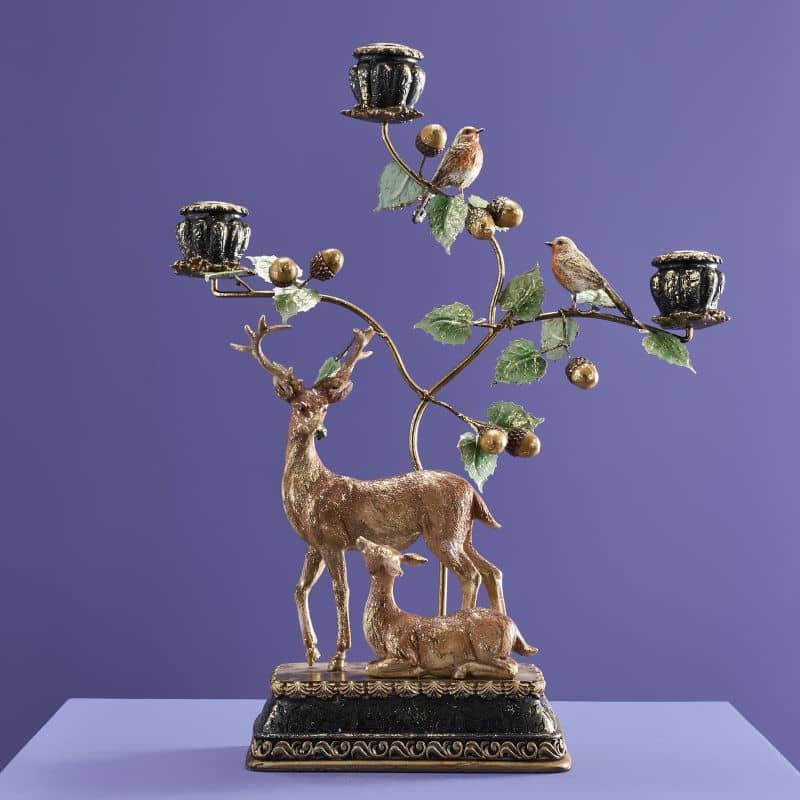 Candlestick deer 46 cm