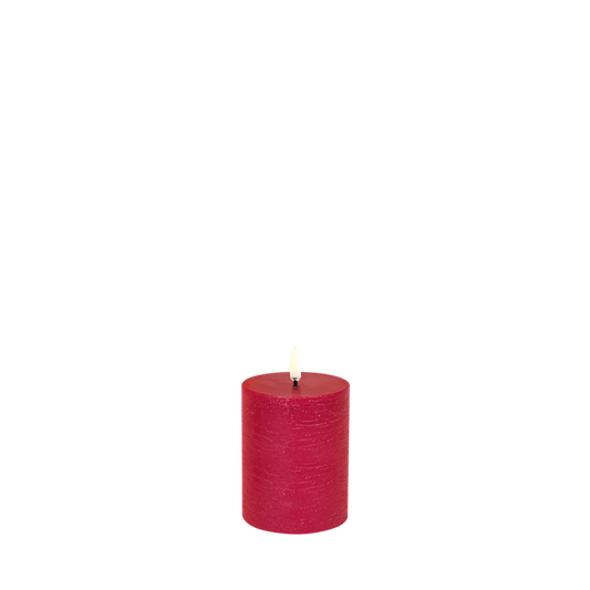 LED kubbelys Red rustic 7,8x10,1 cm