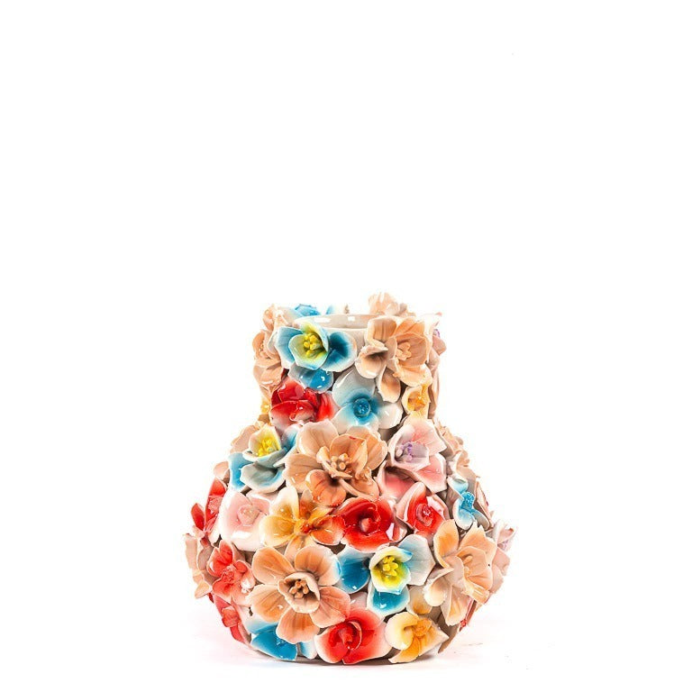 Vase Deco with flowers colored small