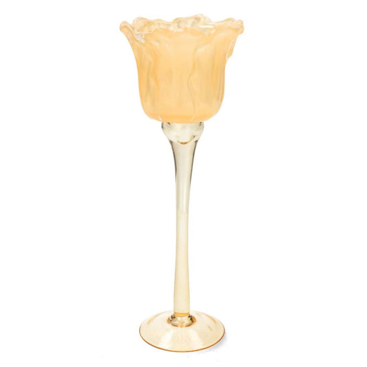 Telysholder tulipan aprikos 27 cm