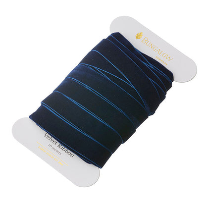 Velvet ribbon Indigo 16 mm