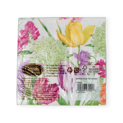Napkin coffee Spring flower show