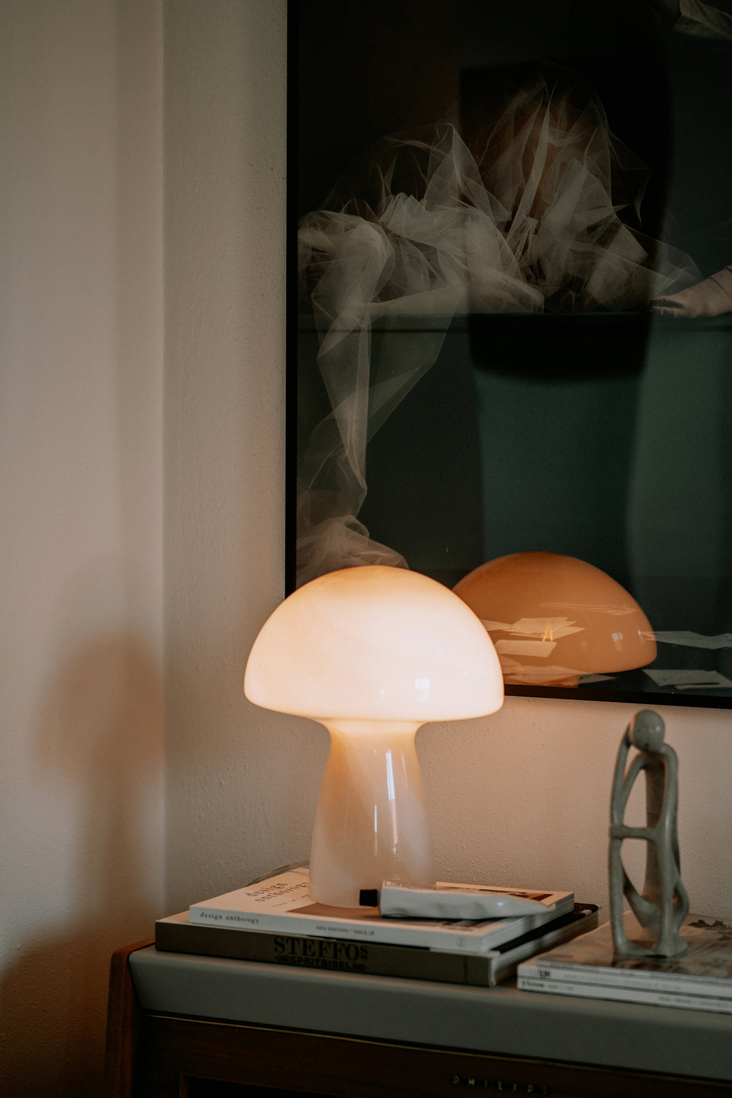 Bordlampe Fungo Swirl 22 Beige