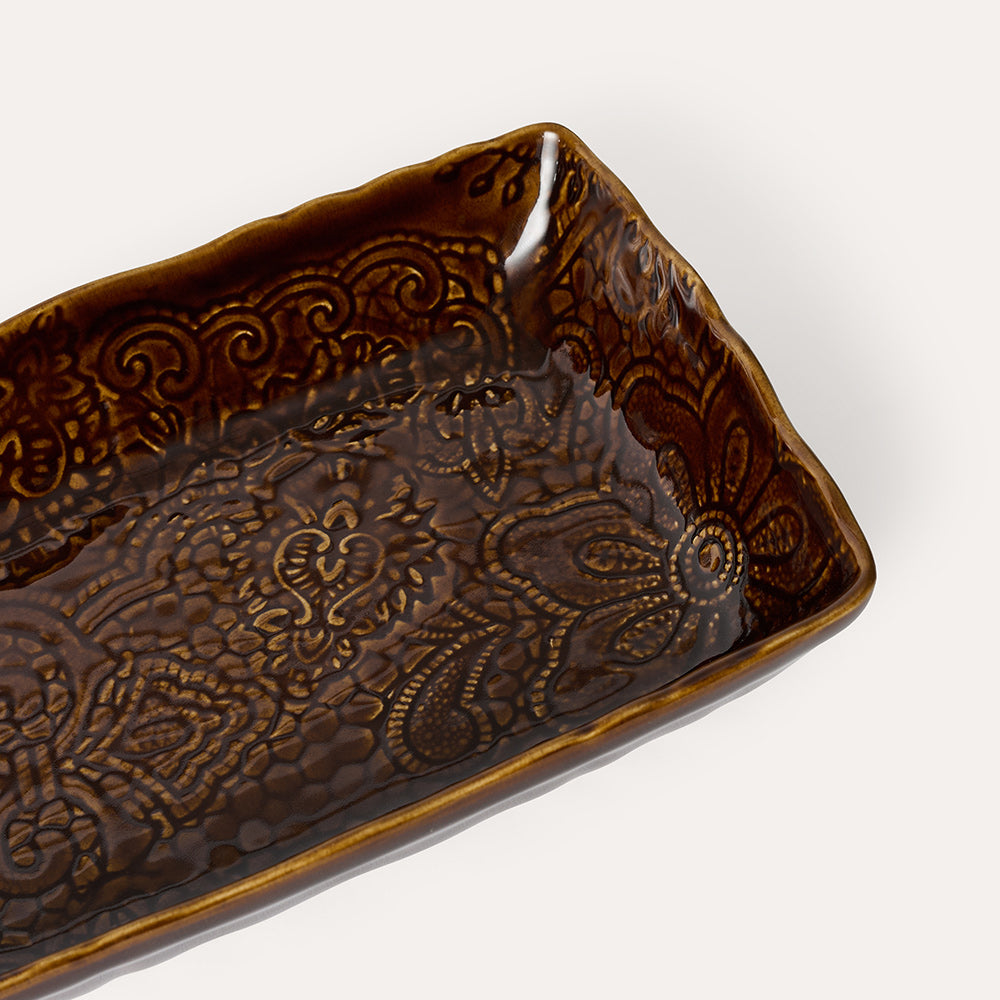 Ovenproof dish 23x15 cm Coffee