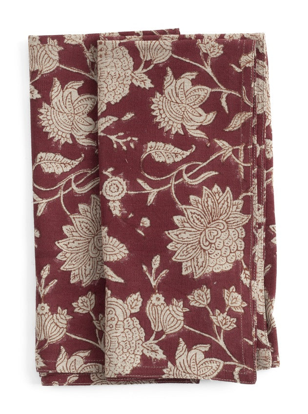 Serviett Indian Rose Red S/2