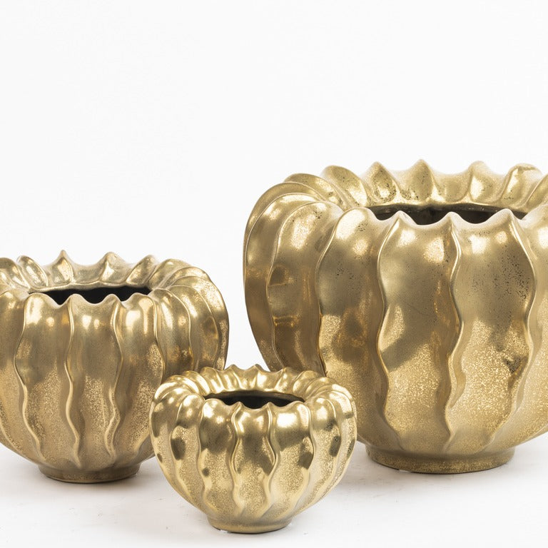 Pumpkin vase gold large 25x35 cm