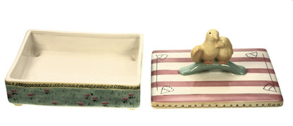 Dekor boks fugler 20x16 cm