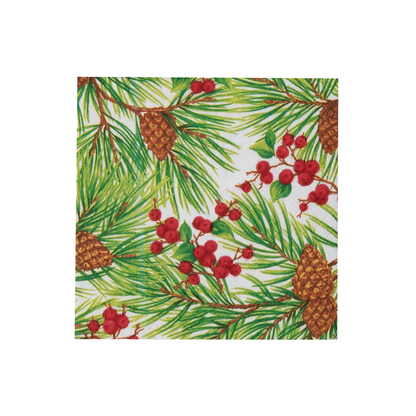 Serviett kaffe Evergreen and Berries white