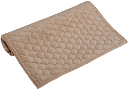 Brikke bikube velur varm beige 33x45 cm