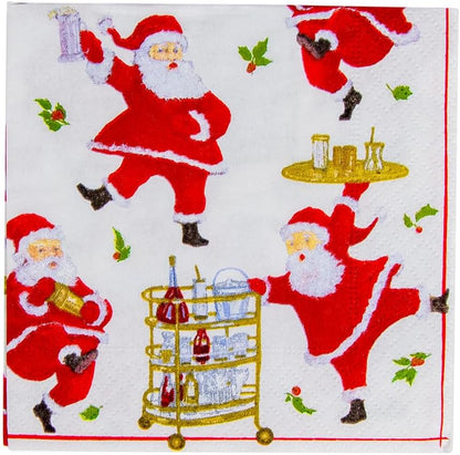 Napkin coffee Cocktails With Santas